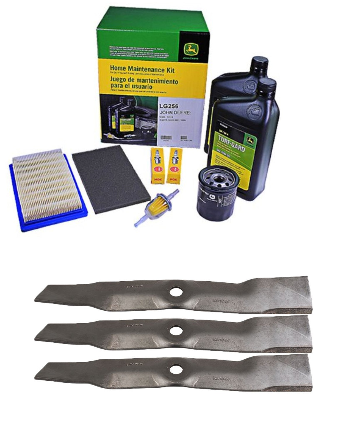 John Deere Original Equipment Model X300 Maintenance Kit + Standard Blades