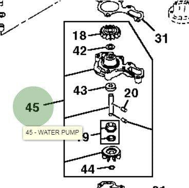 John Deere Original Equipment Water Pump - AM134588