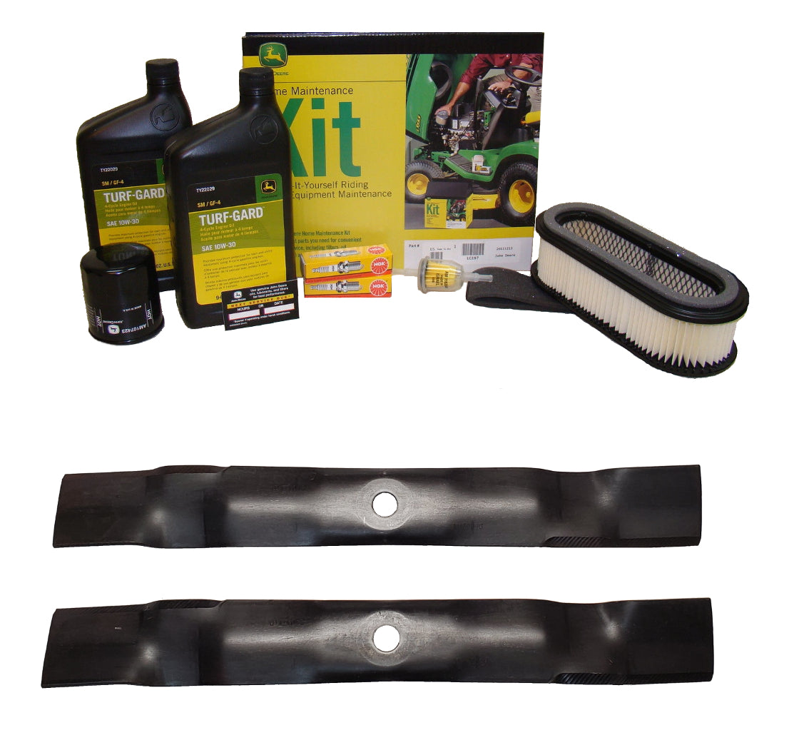 John Deere Original Equipment Model LX279 Maintenance Kit + Mulching Blades, 42C" Mower Deck