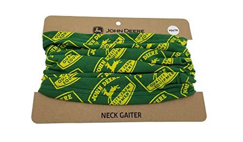 John Deere Youth Neck Gaiter/Face Mask with Logos, Green - LP76927