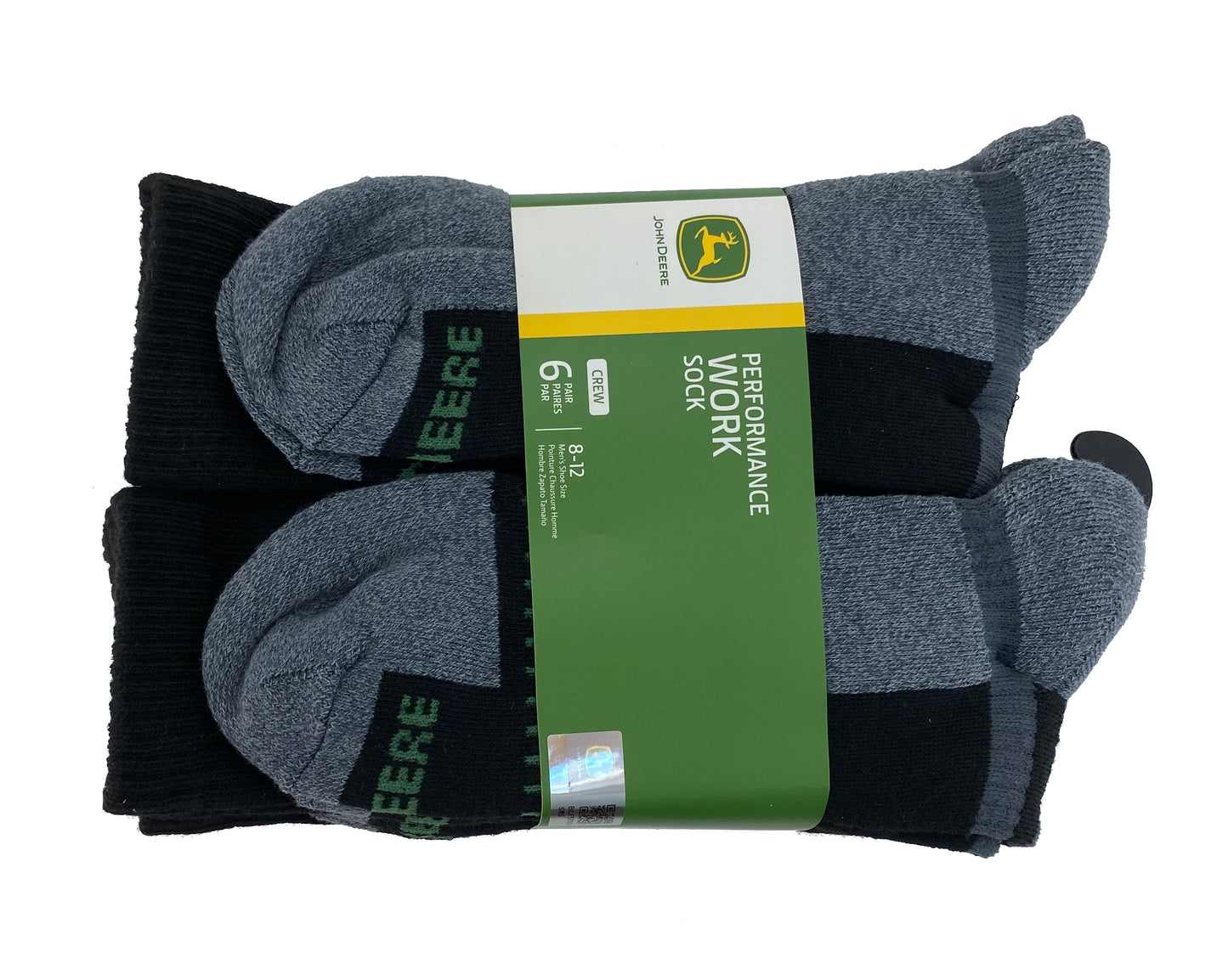 John Deere Mens Work Performance Crew Socks - LP83071