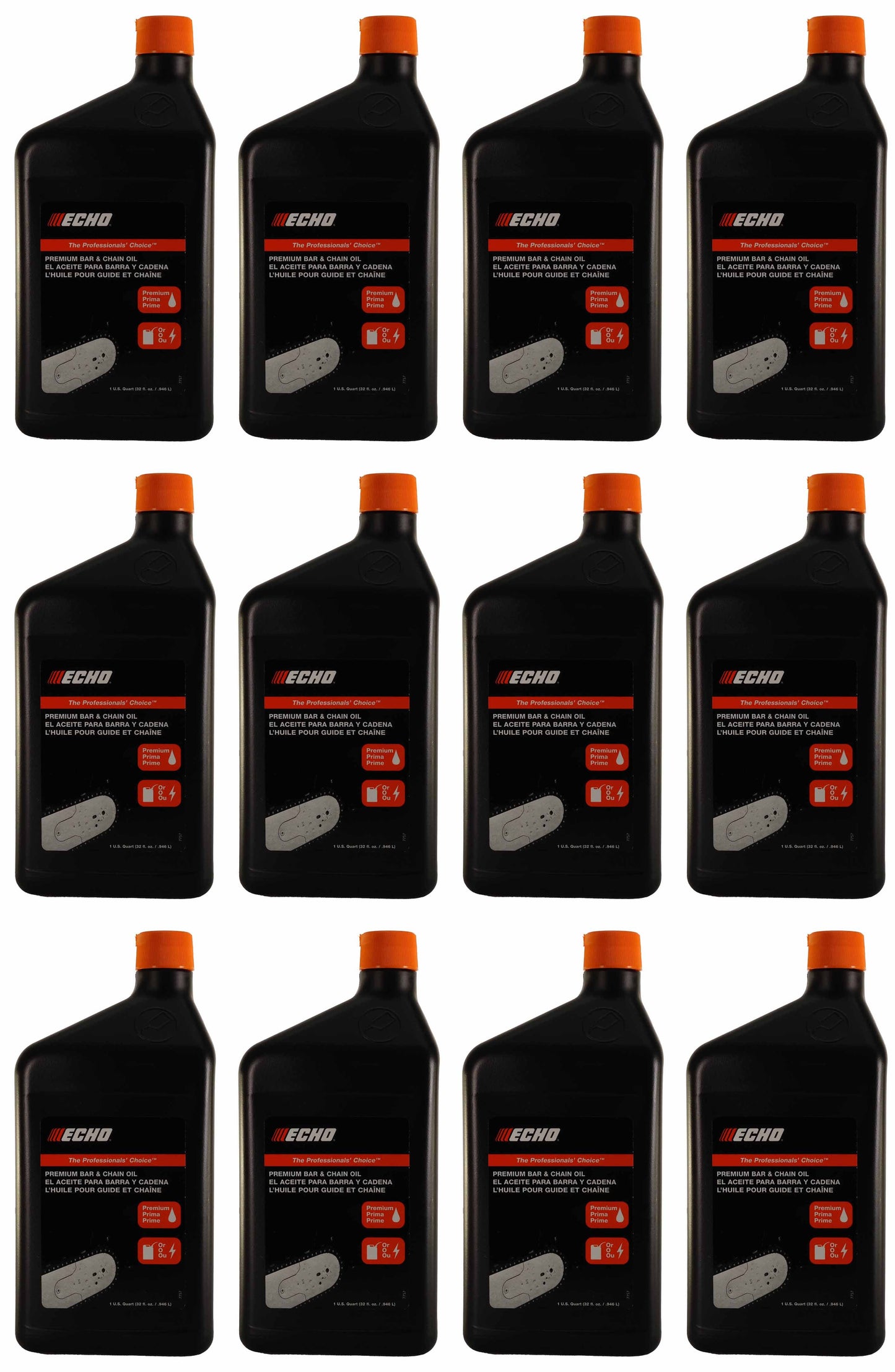 Echo Original Equipment 12-PACK Premium Bar and Chain Oil (1 Quart Bottle) - 6459012