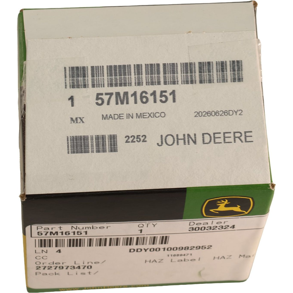 John Deere Original Equipment Tyco Silver External Electrical Connector Housing, 31 Cavities - 57M16151