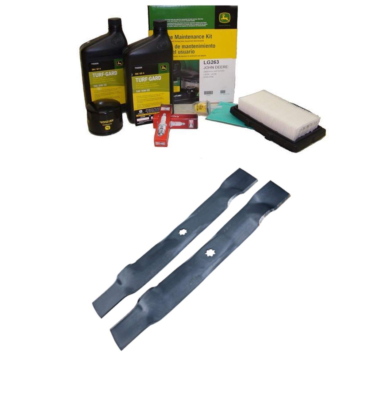 John Deere Original Equipment Model LA135 Maintenance Kit + Standard Blades