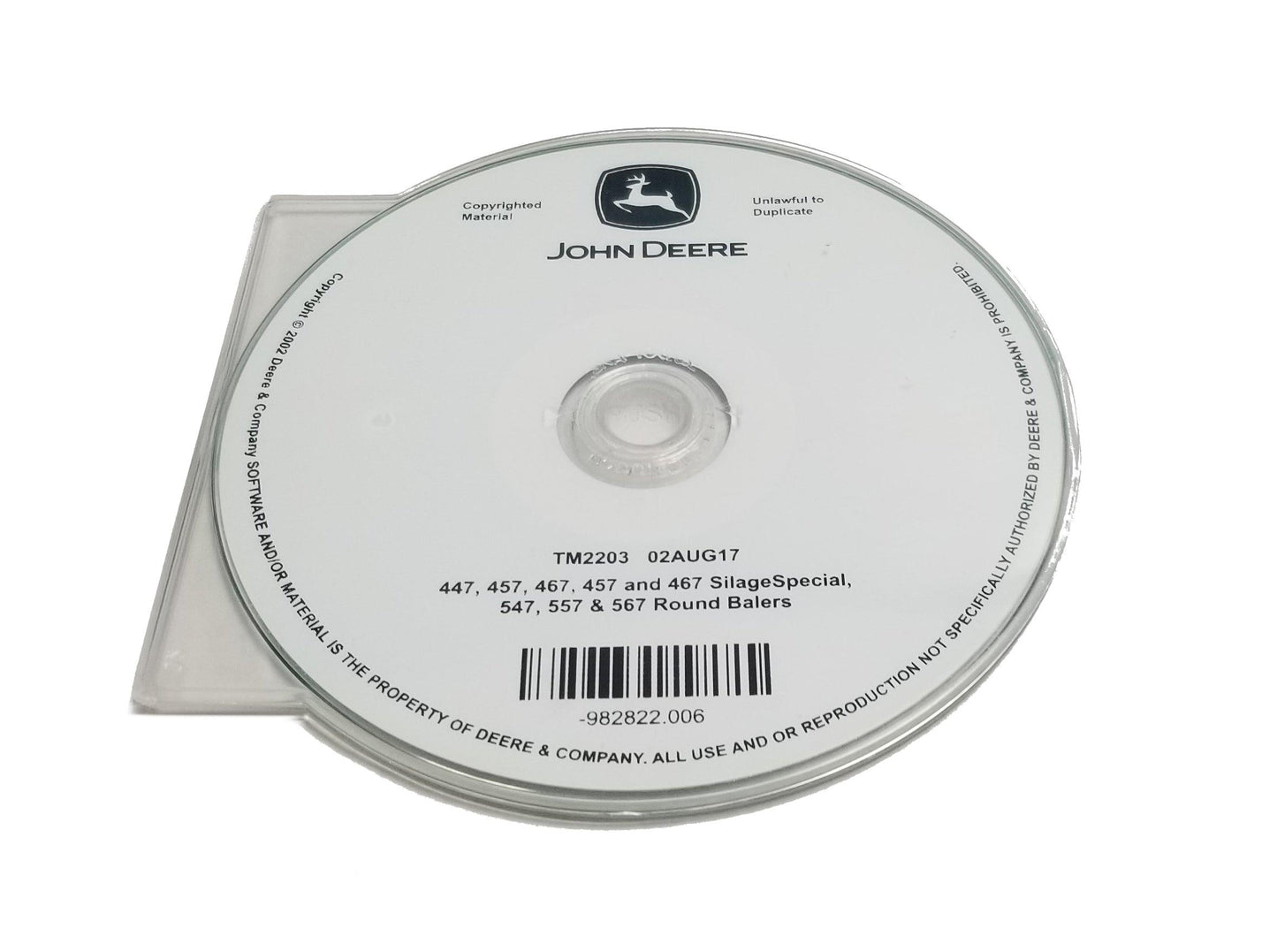 John Deere 447/457/467/457/467/547/557/567 Technical CD Manual - TM2203CD