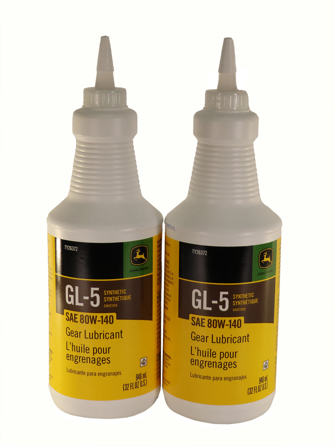 John Deere Original Equipment (2 PACK) GL-5 Synthetic SAE 80W-140 Gear Lubricant - TY26372