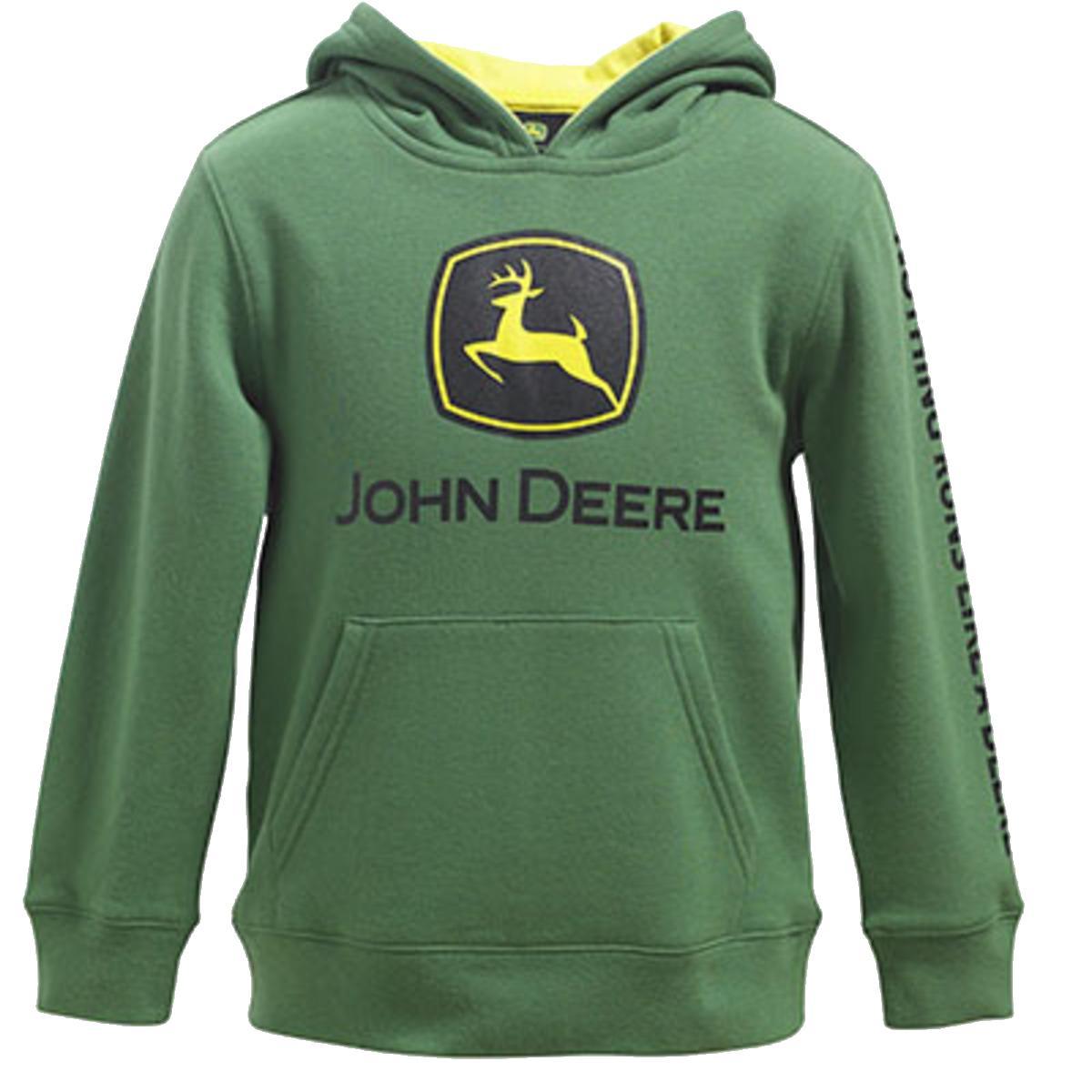 John Deere Logo Fleece Green Hoodie Boys Youth Large - LP53935-L