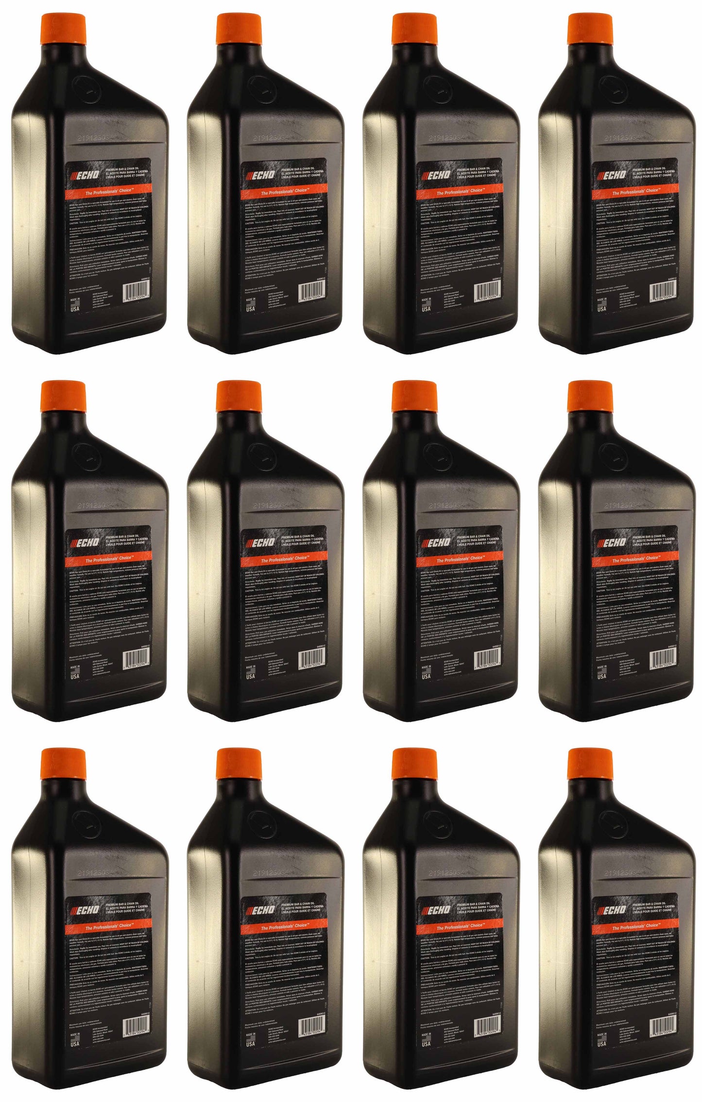 Echo Original Equipment 12-PACK Premium Bar and Chain Oil (1 Quart Bottle) - 6459012