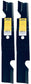 A&I XHT 16-1/4", 5/8", HL Mower Blade (Set of 2) - B1BC1204,2