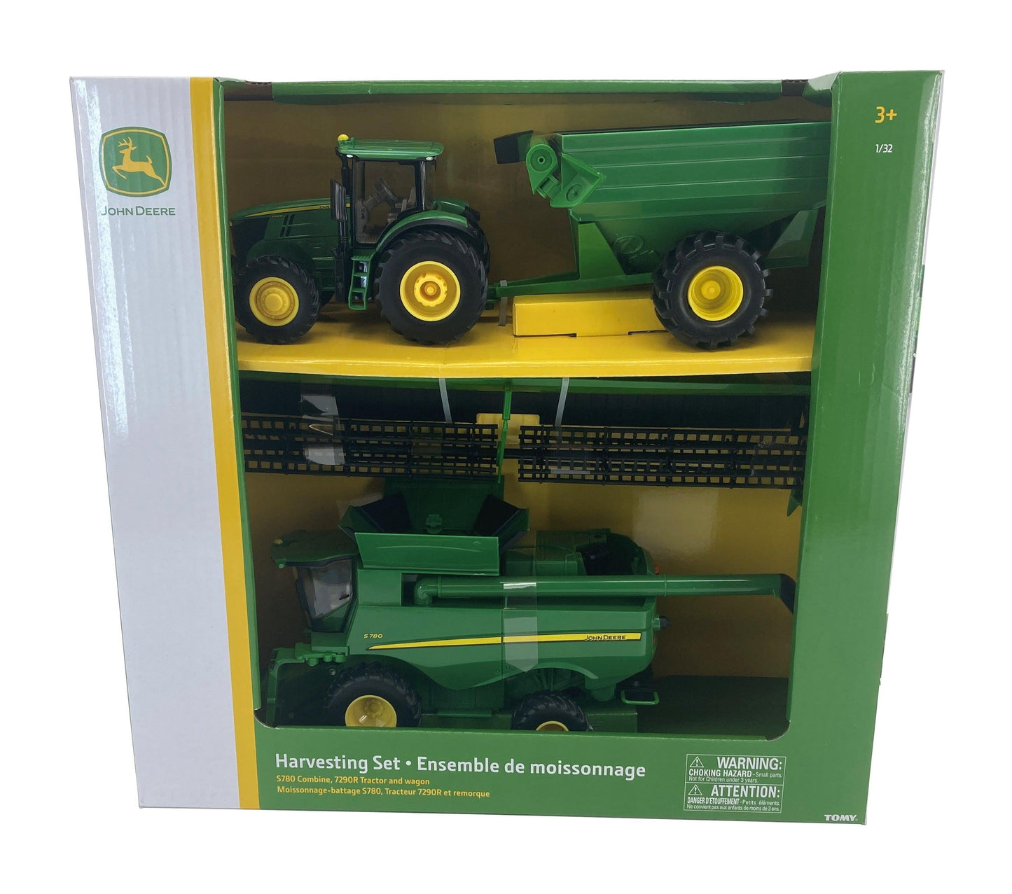 John Deere 1/32 Combine Harvesting Toy Set - LP79390