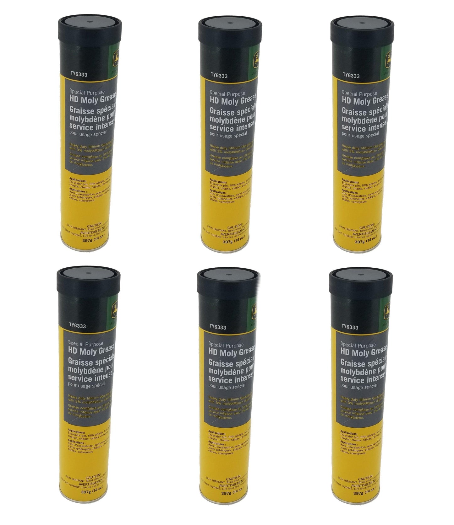 John Deere Original Equipment HD Moly Grease Grease (6-PACK) - TY6333