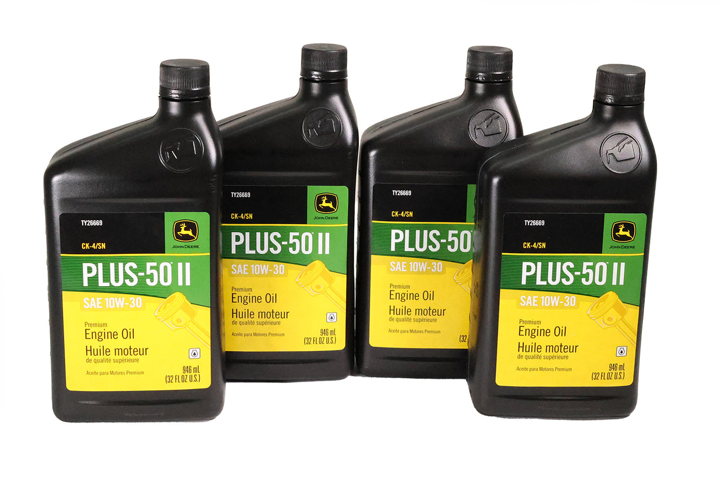 John Deere Original Equipment (4 PACK) Plus-50 II SAE 10W-30 Quart Engine Oil - TY26669