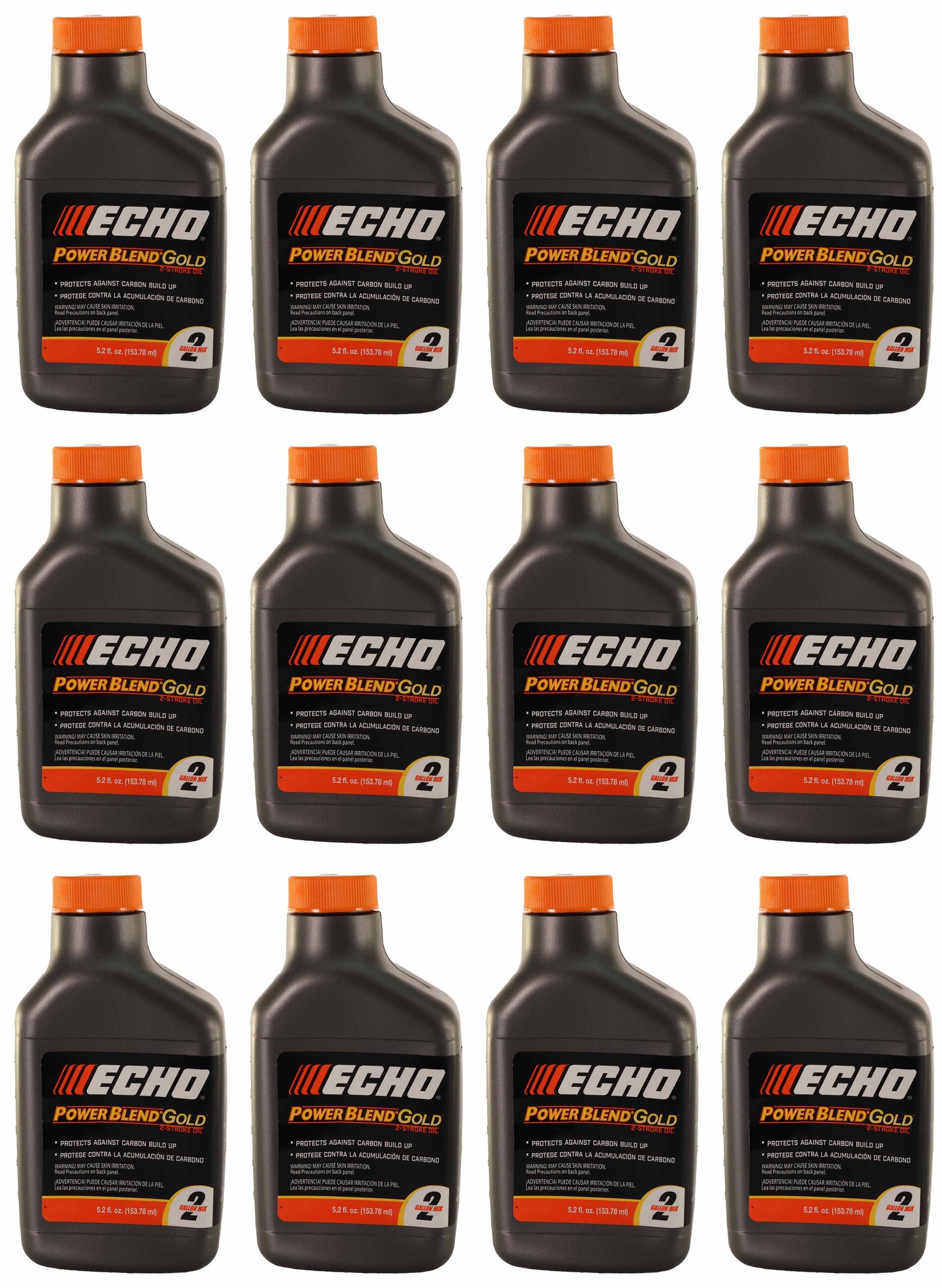 Echo Original Equipment 12-PACK Power Blend Gold Oil Mix 50:1 (5.2 fl oz Bottle) - 6450002