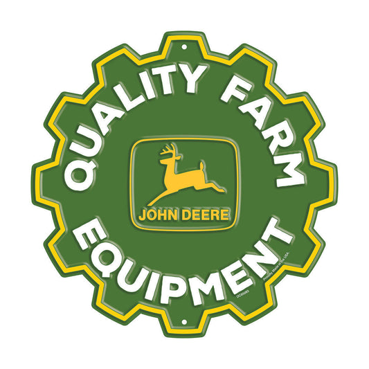 John Deere Round Gear Quality Farm Equipment Sign - LP85814