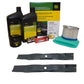 John Deere Original Equipment Model LX266 Maintenance Kit + Standard Blades, 42C" Mower Deck