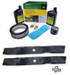 John Deere Original Equipment Model LX288 (S.N. -090,000) Maintenance Kit + Mulching Blades, 38" Mower Deck