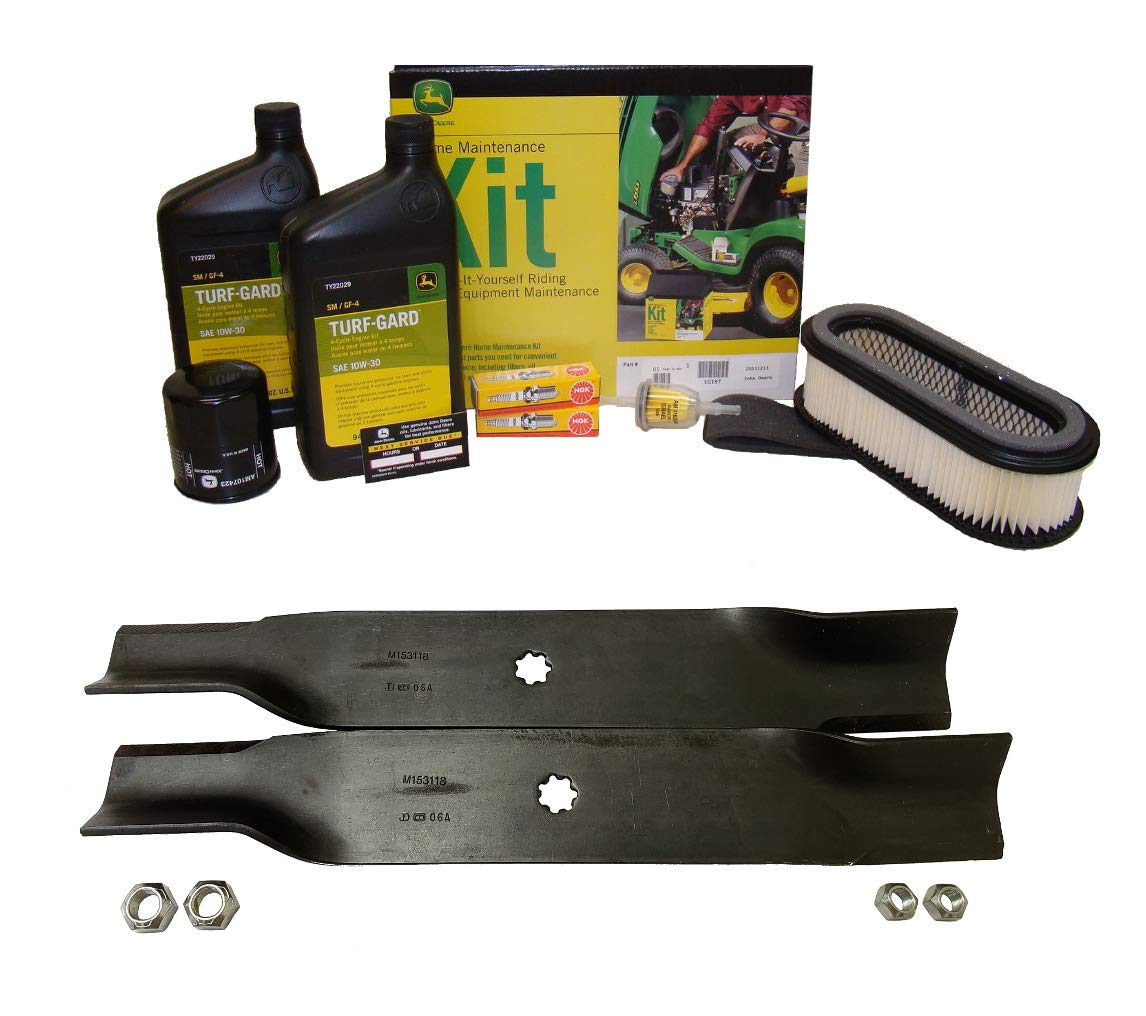 John Deere Original Equipment Model LX279 Maintenance Kit + Standard Blades, ...