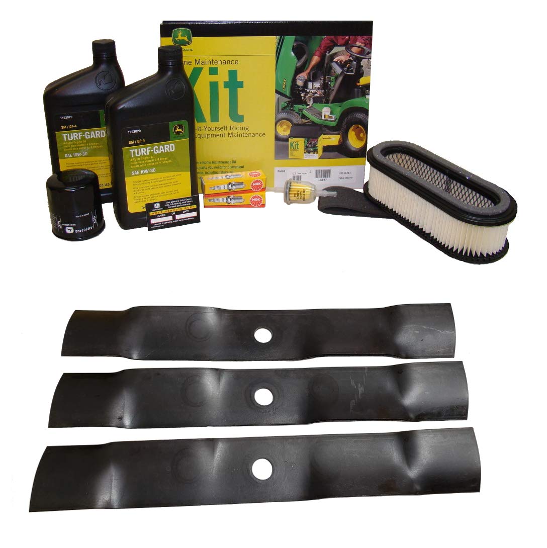 John Deere Original Equipment Model LX279 Maintenance Kit + Mulching Blades, ...