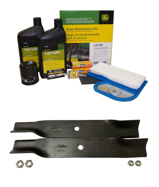 John Deere Original Equipment Model LX277 Maintenance Kit + Standard Blades, 38" Mower Deck