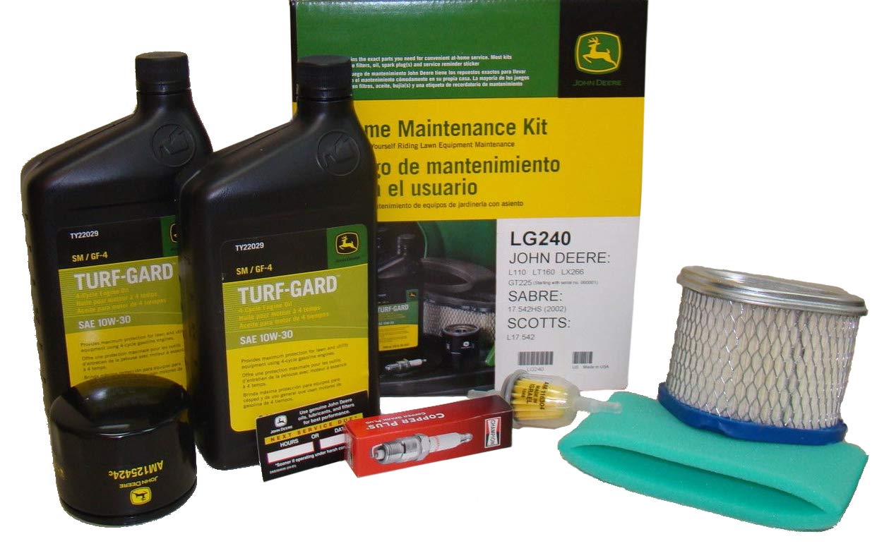 John Deere Original Equipment Model LX255 Maintenance Kit + Mulching Blades