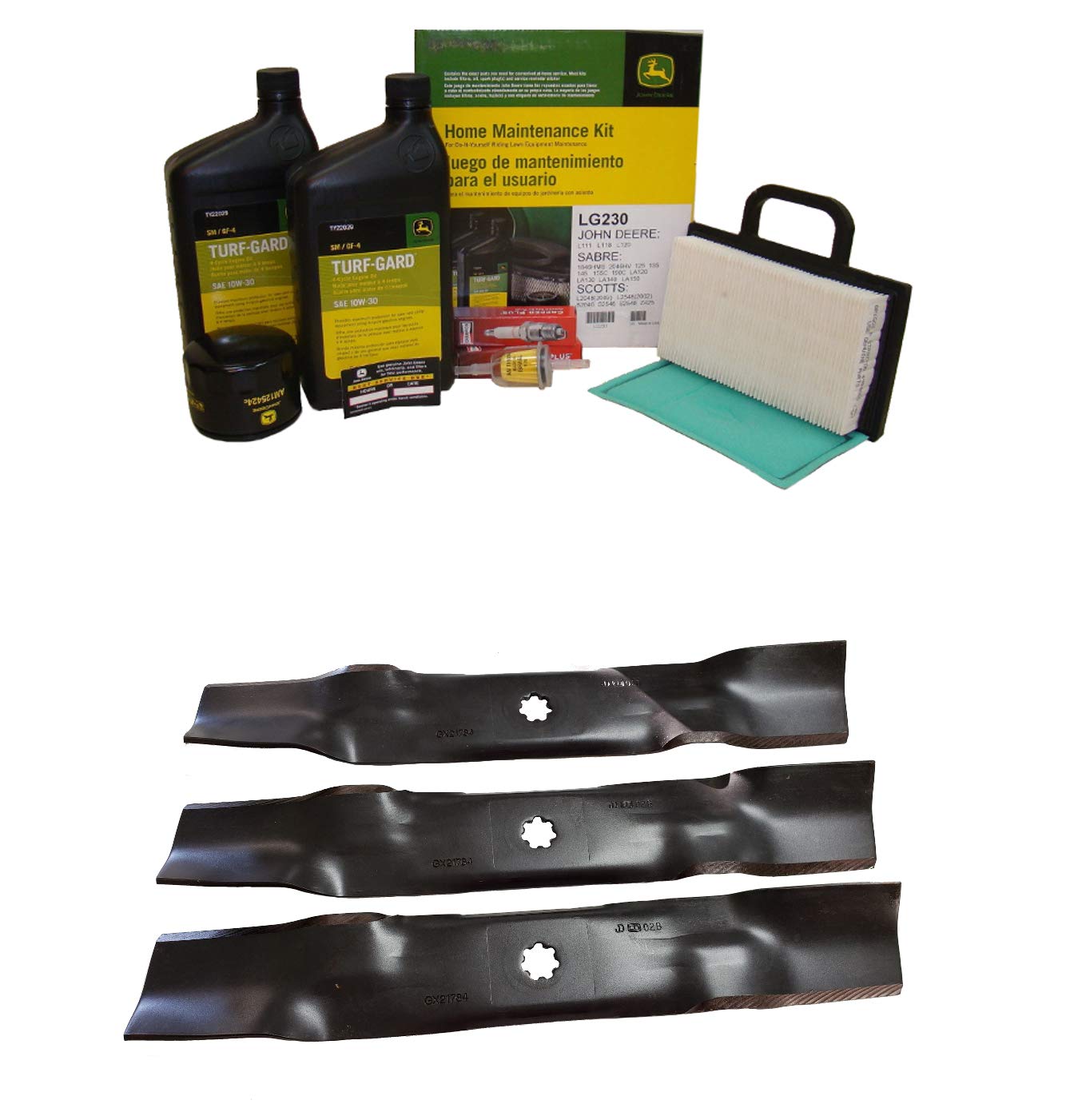 John Deere Original Equipment Model LA130 Maintenance Kit + Standard Blades
