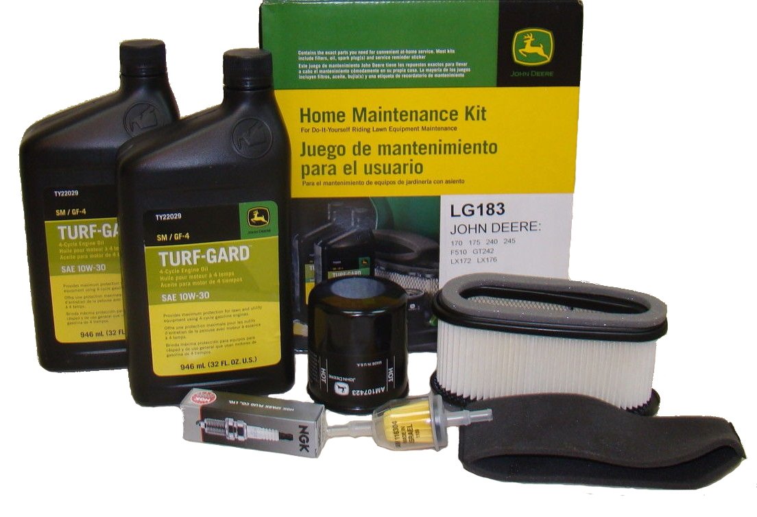 John Deere Original Equipment Model LX176 Maintenance Kit + Highlift Blades, 38" Mower Deck