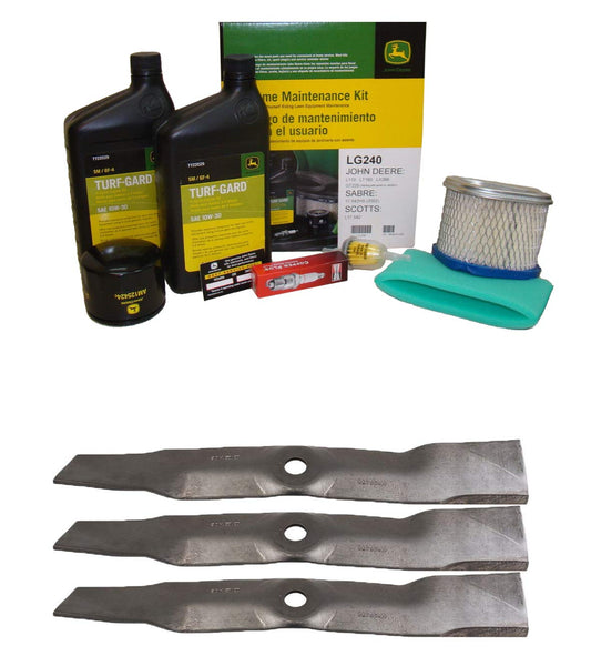 John Deere Original Equipment Model LX255 Maintenance Kit + Standard Blades