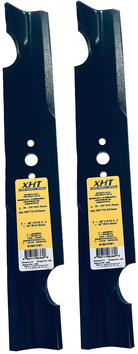 A&I XHT 16-1/4", 5/8" Notch Mower Blade (Set of 2) - B1BC1201,2