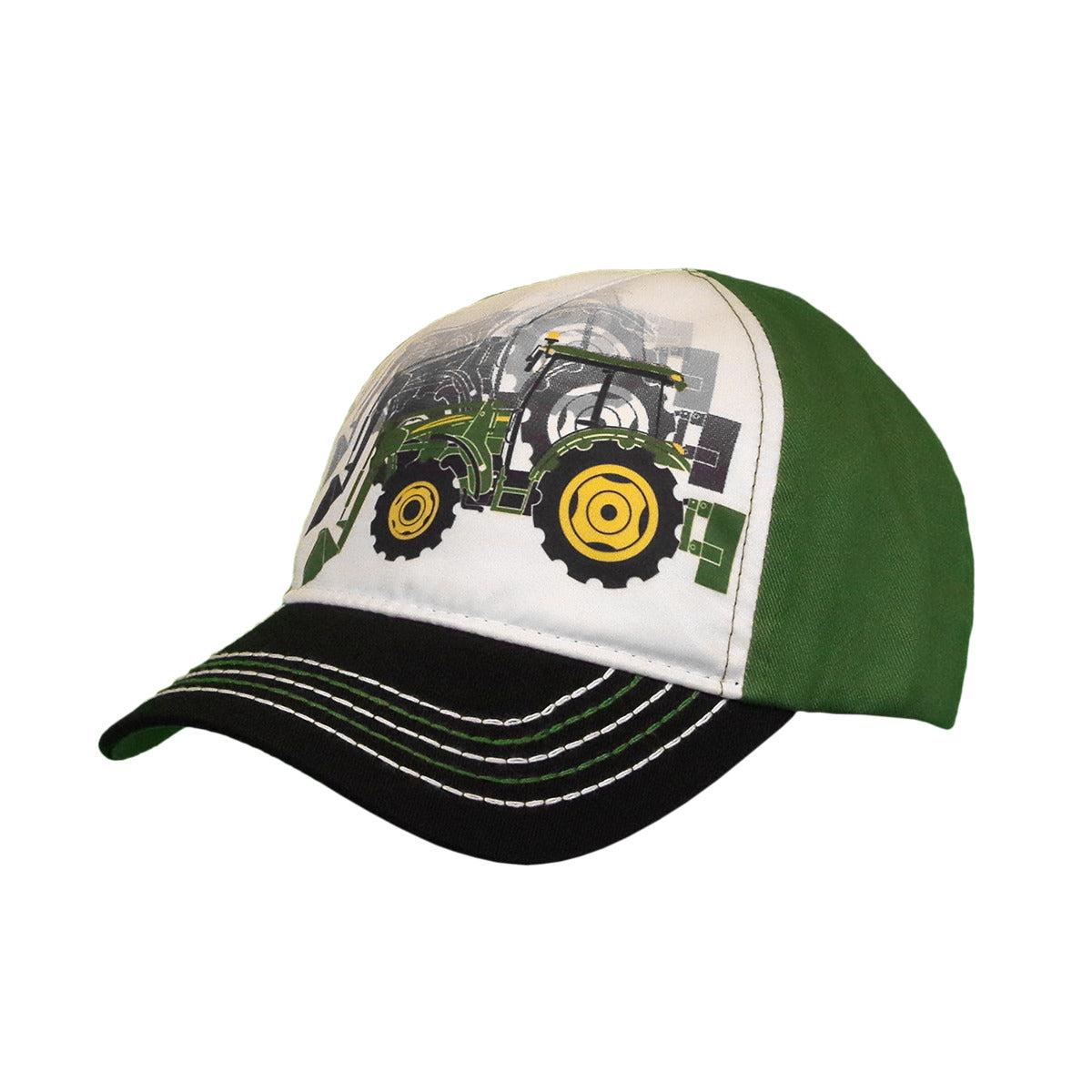 John Deere Tractors Toddler Boy Tractor Fade Design Baseball Cap, Green/Black/White