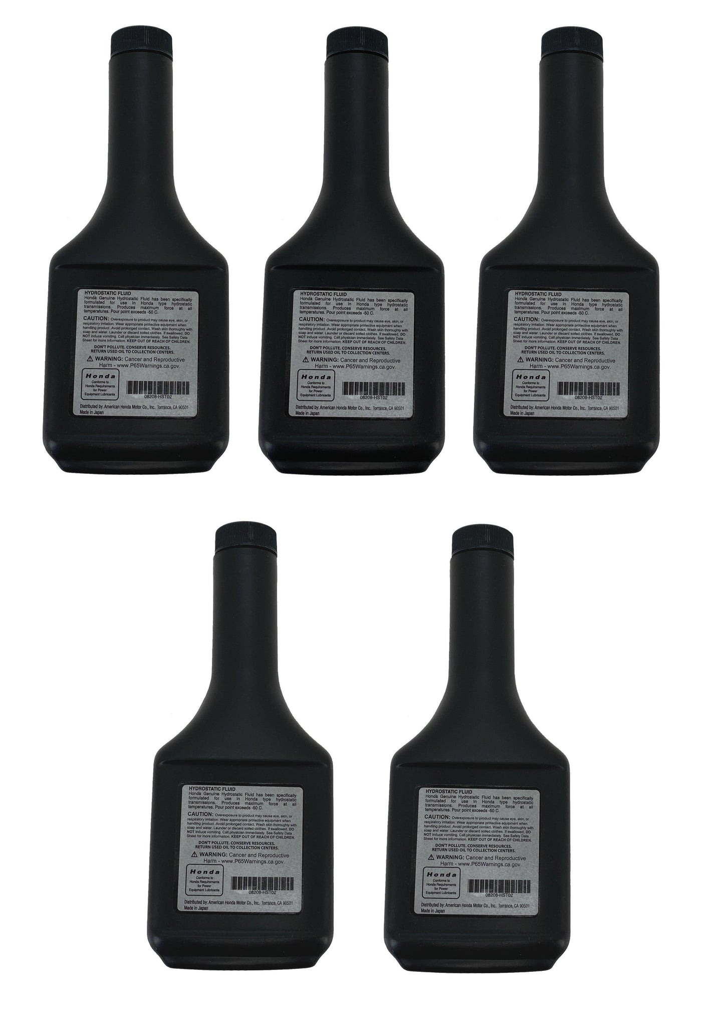 Honda Original Equipment Hydrostatic Fluid (12OZ) 5 Pack - 08208-HST02,5