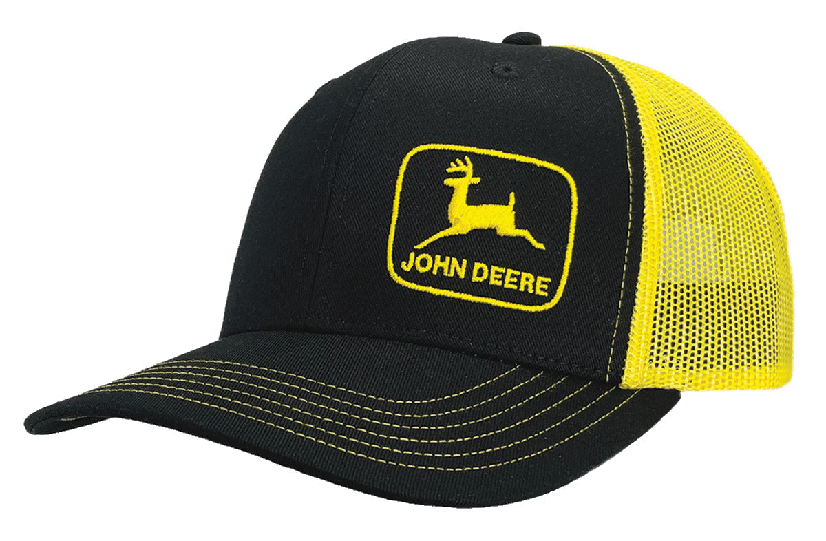 John Deere Moline 112 Black and Yellow Mesh Back Hat/Cap - LP82938