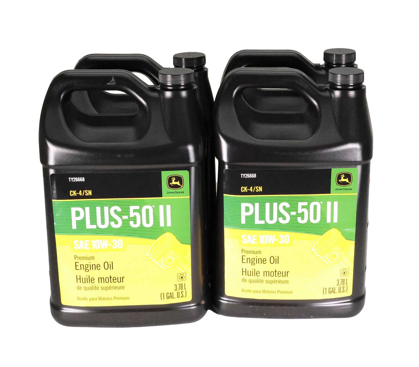 John Deere Original Equipment (4 GALLONS) Plus-50 II SAE 10W-30 Engine Oil - TY26668