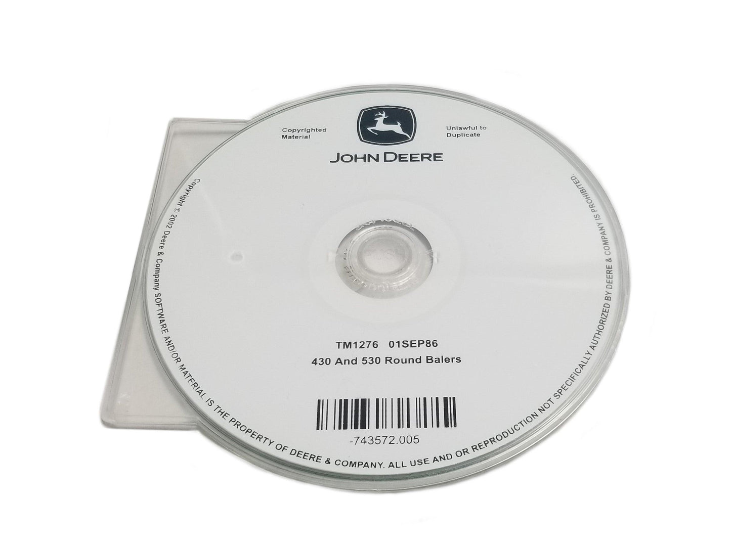 John Deere 430/530 Round Balers Technical CD Manual - TM1276CD