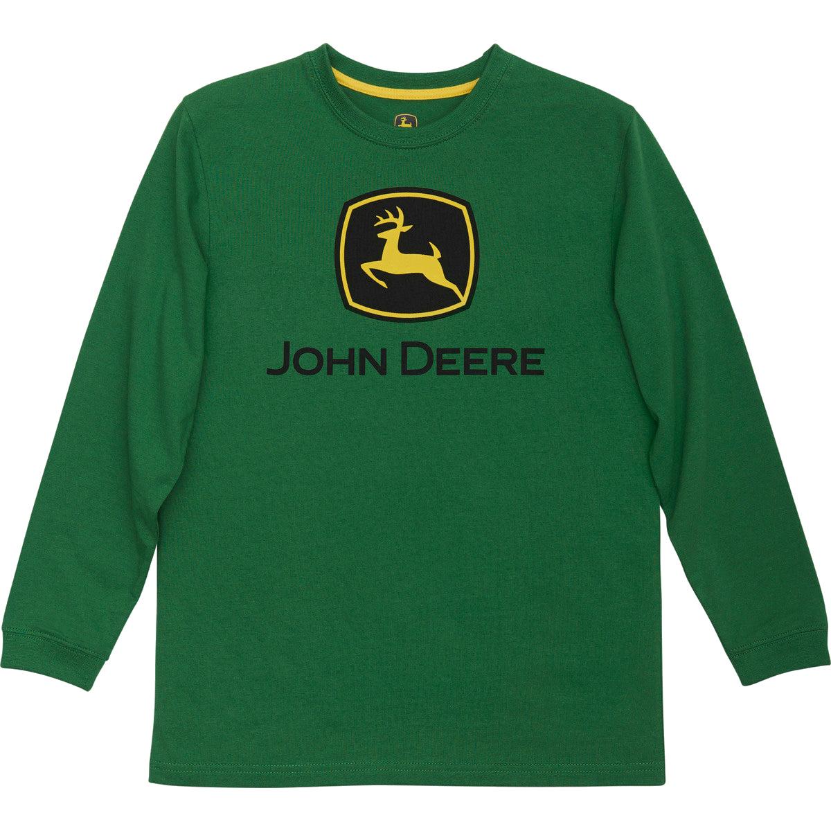 John Deere Green Logo Long Sleeved T-Shirt Youth Medium - LP79422
