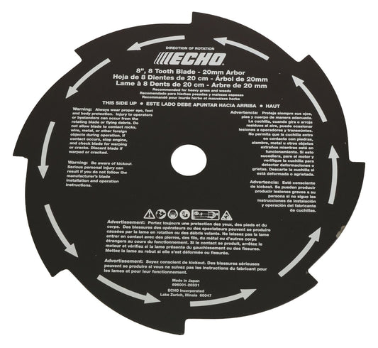 Echo Original Equipment BLADE 8" - 8 TOOTH (20 MM ARBOR) - 69600120331