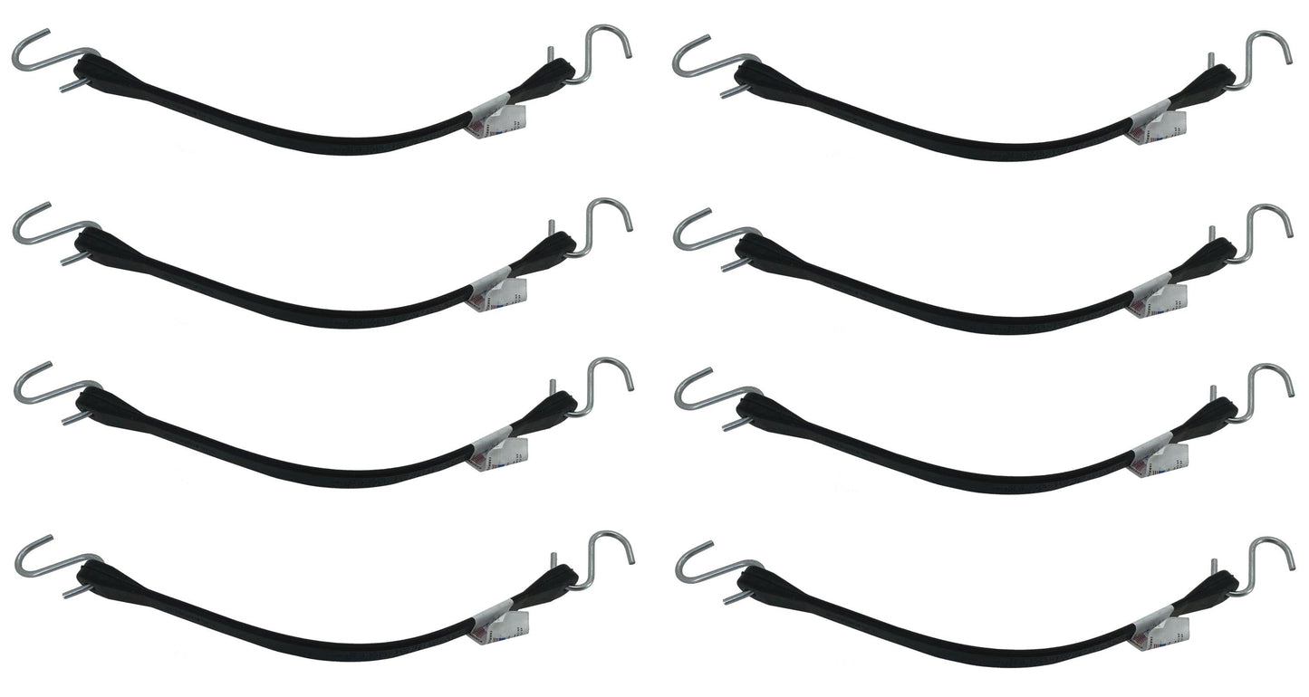 SMA 15" EPDM Rubber Tarp Strap W/ Hooks-USA 8 Pack - 863-TS15,8