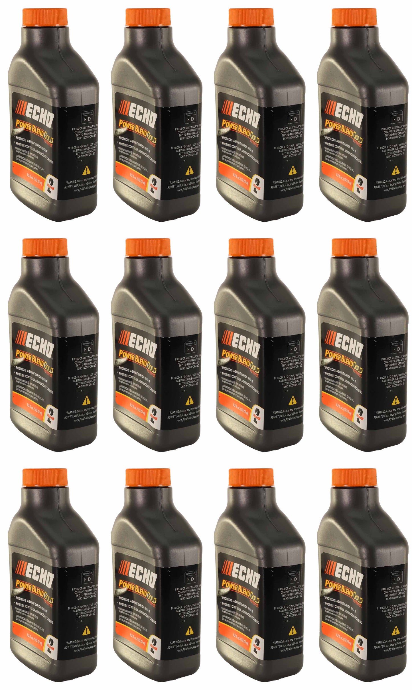 Echo Original Equipment 12-PACK Power Blend Gold Oil Mix 50:1 (5.2 fl oz Bottle) - 6450002