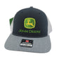 John Deere Richardson Trucker Black White Gray Hat Cap from the side