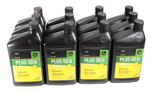 John Deere Original Equipment (12 PACK) Plus-50 II SAE 10W-30 Quart Engine Oil - TY26669