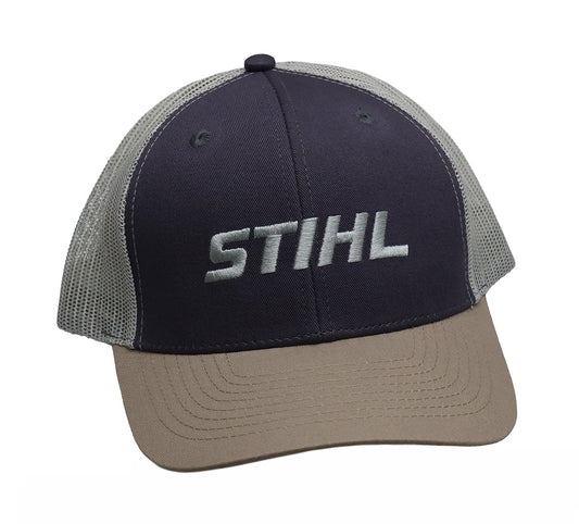 STIHL Charcoal/Tan Chino Mesh Hat/Cap - 70108719223