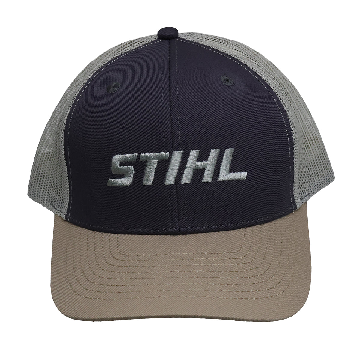 STIHL Charcoal/Tan Chino Mesh Hat/Cap - 70108719223