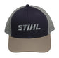STIHL Charcoal/Tan Chino Mesh Hat/Cap - 70108719223