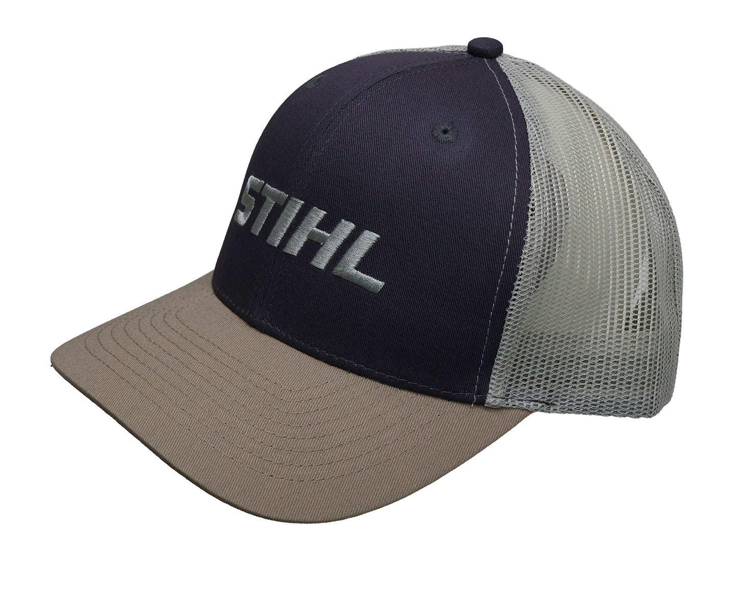 STIHL Charcoal/Tan Chino Mesh Hat/Cap - 70108719223