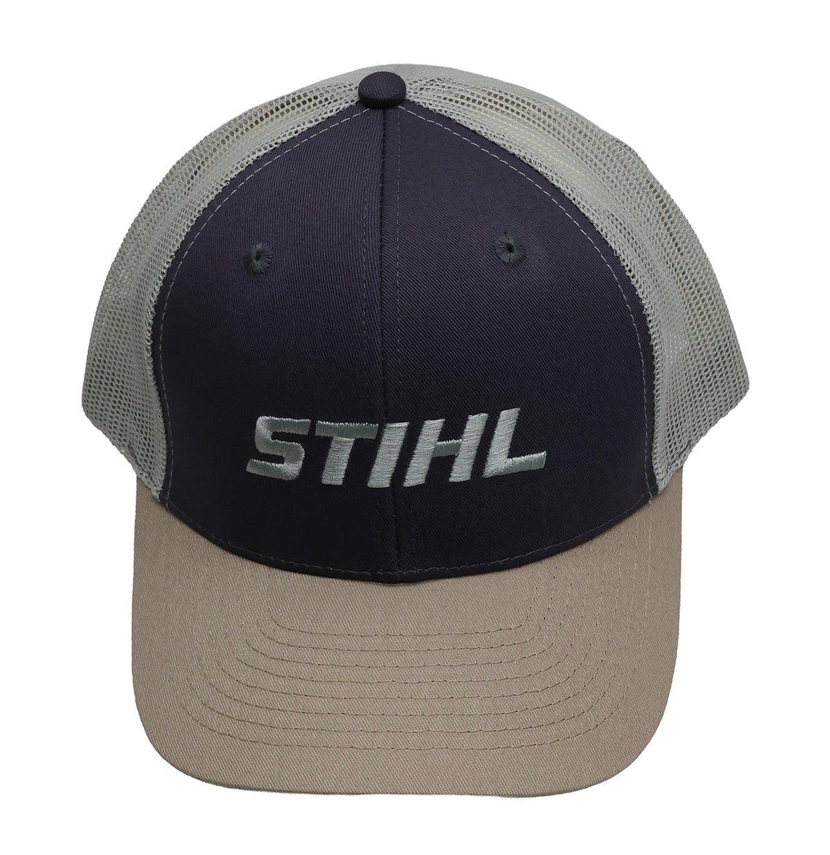 STIHL Charcoal/Tan Chino Mesh Hat/Cap - 70108719223