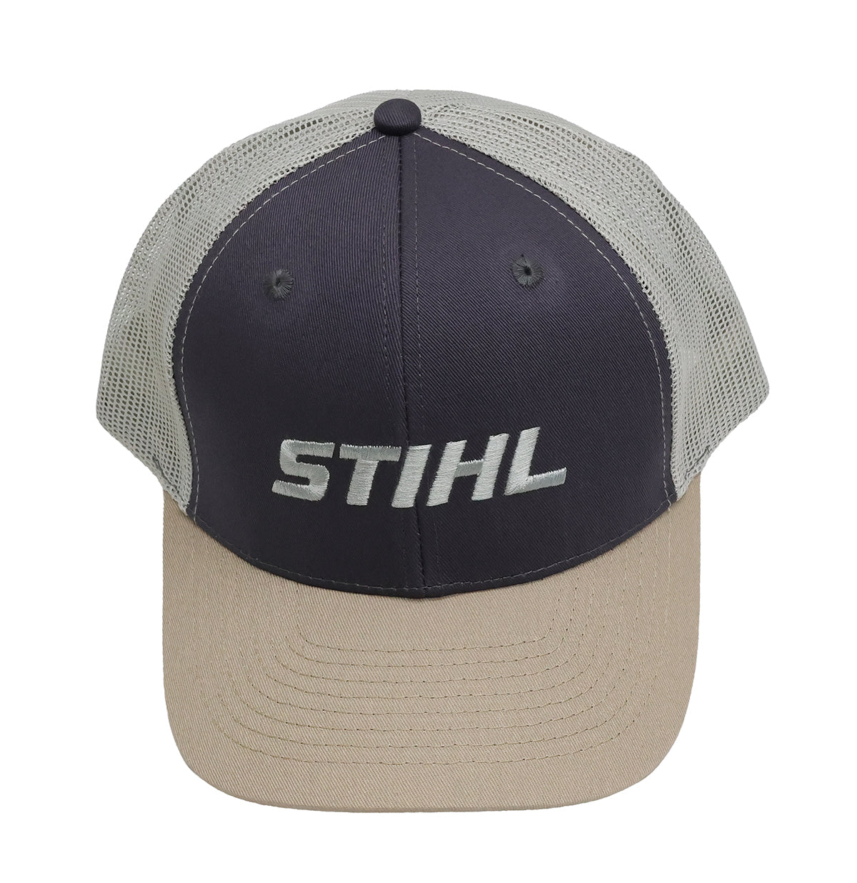 STIHL Charcoal/Tan Chino Mesh Hat/Cap - 70108719223