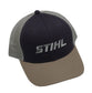 STIHL Charcoal/Tan Chino Mesh Hat/Cap - 70108719223