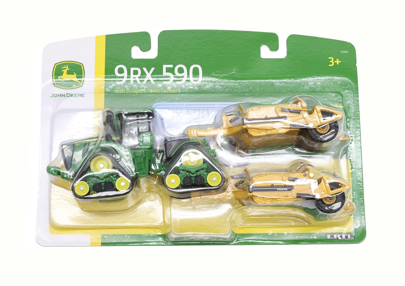 1/64 John Deere 9RX 590 with 1812DC Scraper Toy - LP84498