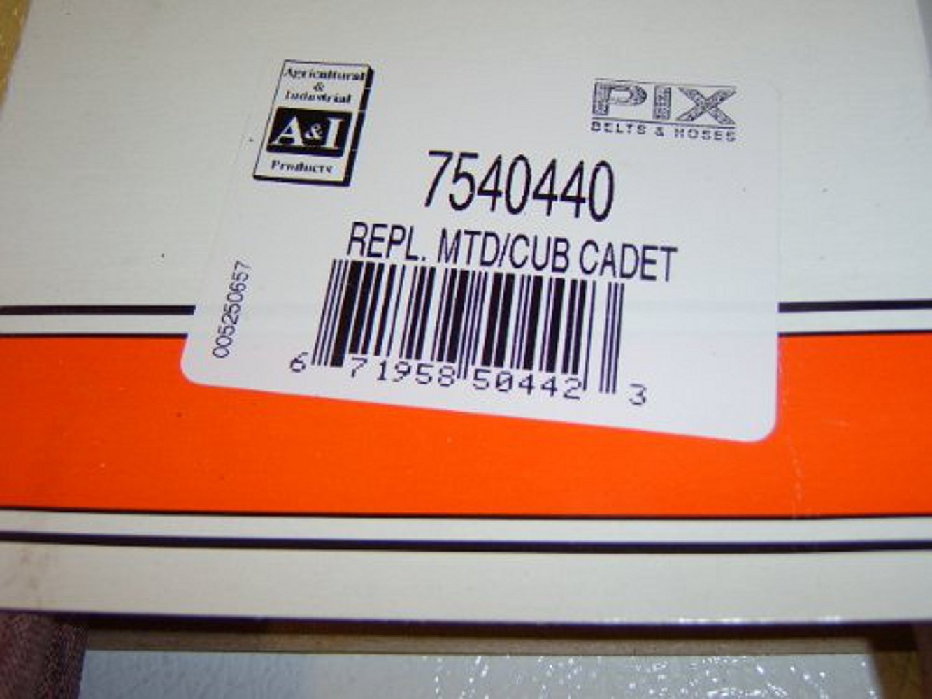 754-0440, 954-0440, Replacement belt made with aramid-fiber. For MTD, Wards, Cub Cadet, Troy Bilt, White, YardMan