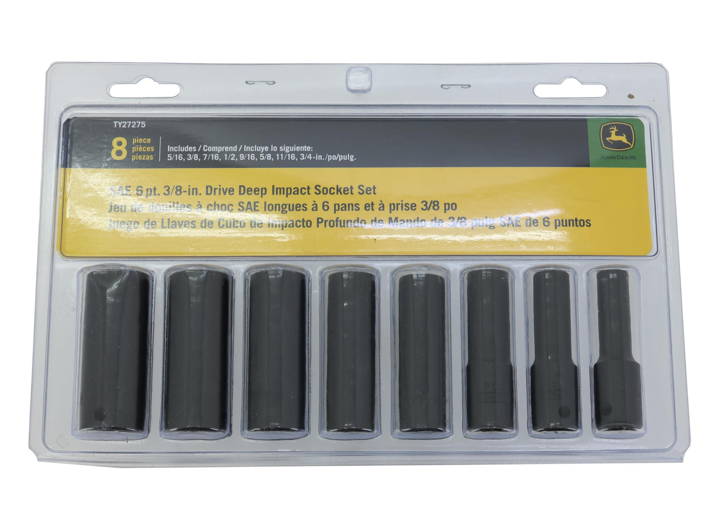 John Deere Original Equipment 3/8 SAE Impact Socket Set - TY27275