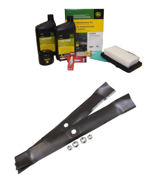 John Deere Original Equipment Model LA135 Maintenance Kit + Mulching Blades